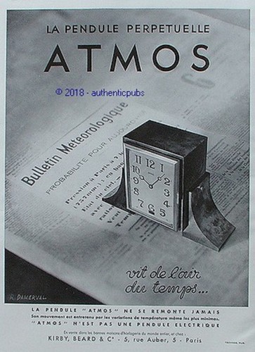 Publicite atmos pendule - publicite,