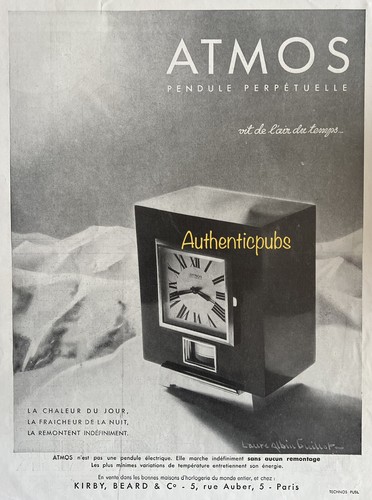 Publicite atmos pendule - atmos,