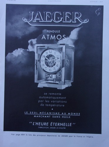 Publicite pendule atmos - ,