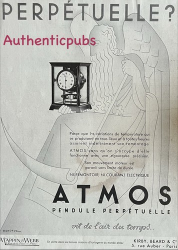 Publicite atmos pendule - publicite,